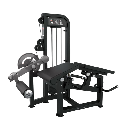 MAQUINA DUAL PARA EXTENSIÓN Y FLEXIÓN DE PIERNAS ACOSTADO