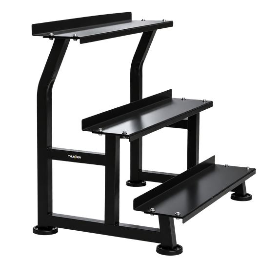 RACK DE TRES NIVELES PARA KETTLEBELLS